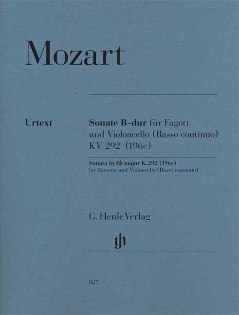 Mozart, Sonata KV 292(196c) in Bb(Bn,Vc) (Henle)