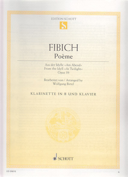 Fibich, Poeme aus 'Am Abend' op. 39 (Schott)