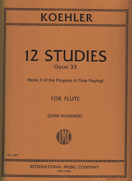 Kohler, Progress op. 33/2: 12 Studies (IMC)