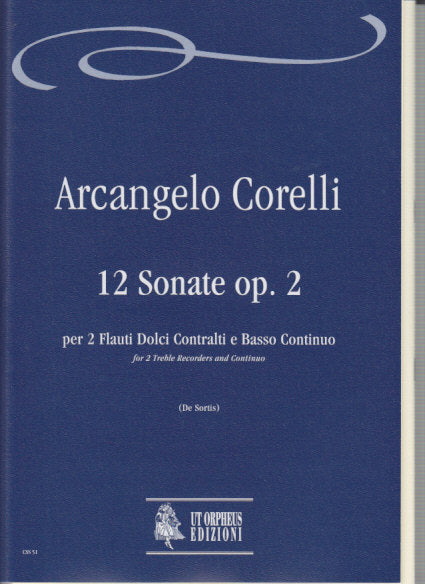 Corelli, 12 Sonate op. 2 (AA Rec,Bc) (Ut Orpheus)