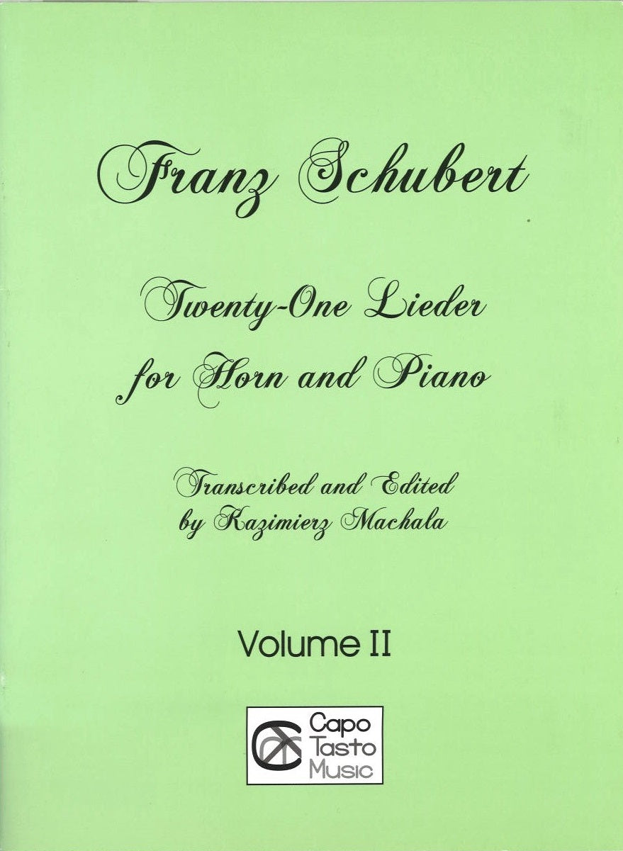 Schubert, 21 Lieder, II (Hn,Pf) (Capo Tasto Music)