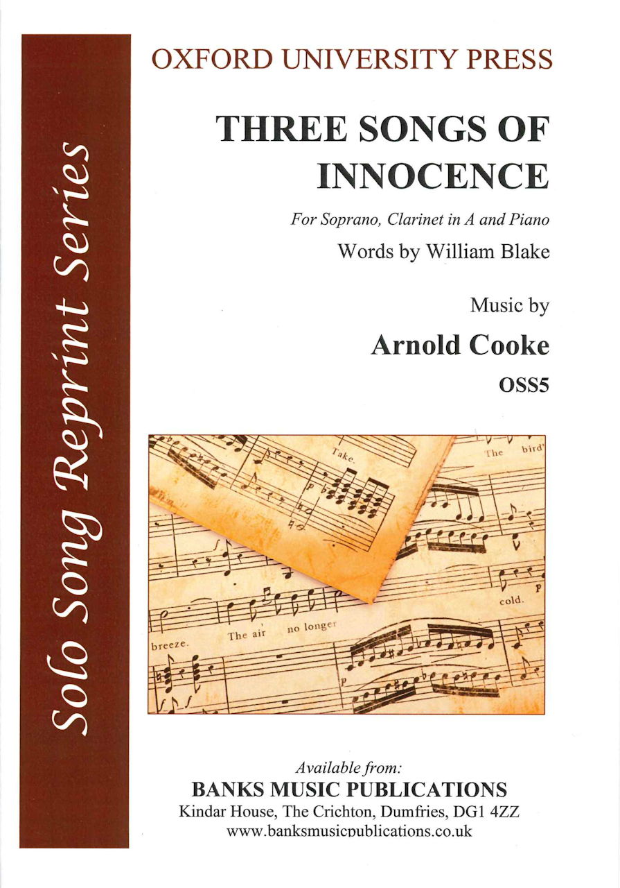 Cooke, 3 Songs of Innocence (Sop,Cl,Pf) (Oxford University Press/Banks Music)