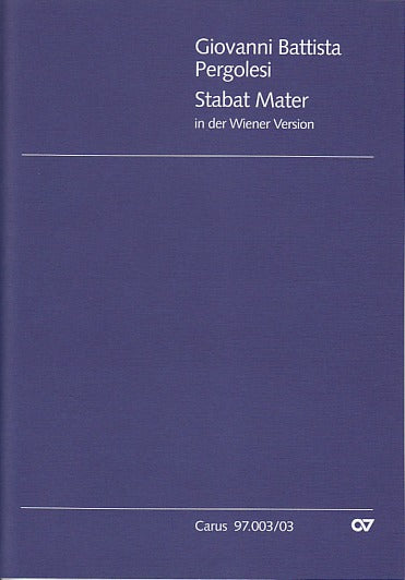 Pergolesi, Stabat mater (SATB,Kbd) (Carus)