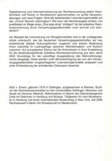 Einem, Verwertungsgesellschaften (C. Heymanns)
