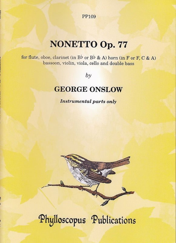 Onslow, Nonet op. 77 in a (Parts) (Phylloscopus Publications)