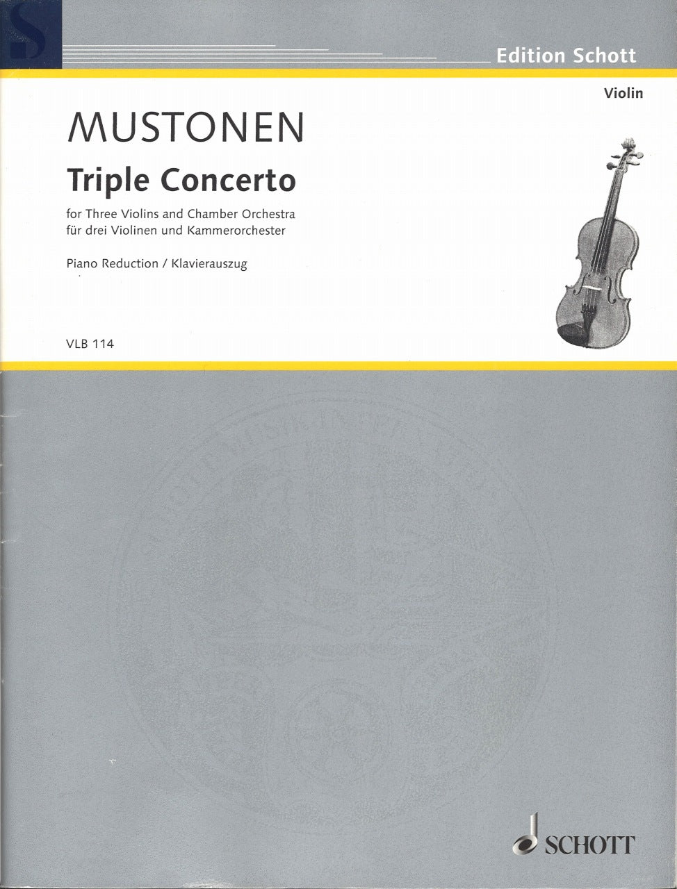 Mustonen, Triple Concerto (3Vn,Pf) (Schott)
