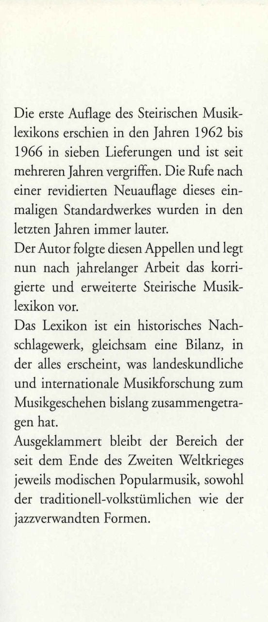 Suppan, Steirisches Musiklexikon (2nd ed (Akademische)