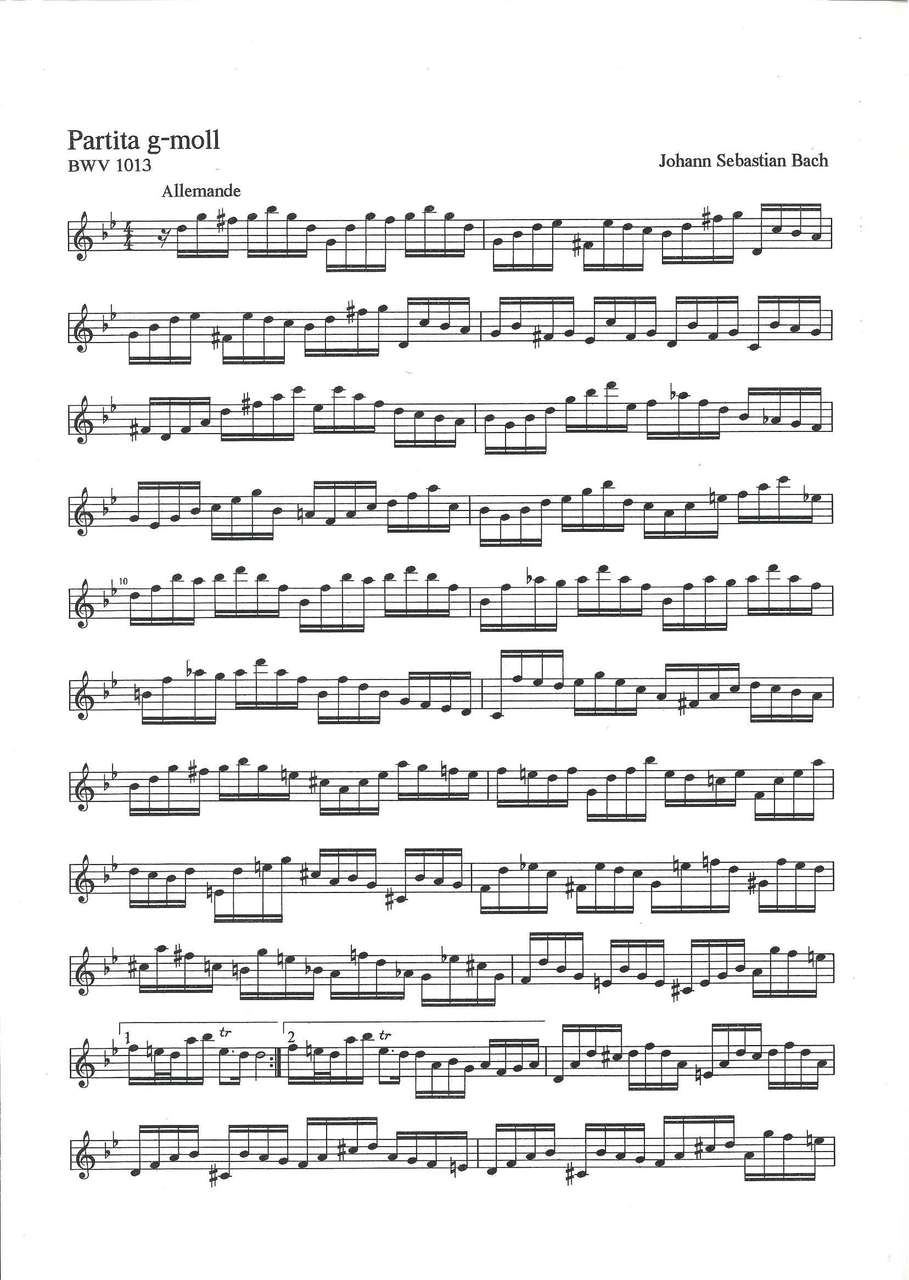 Bach, Partita BWV 1013 in g (Karthause-Schmulling)