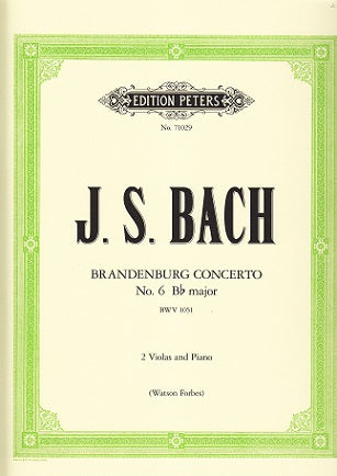 Bach, Brandenburg Concerto No. 6 2Va,Pf (Peters)