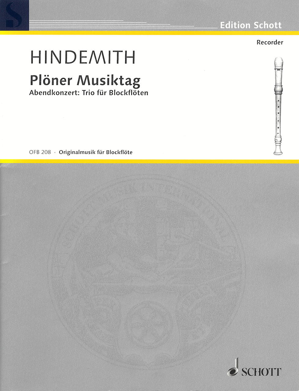 Hindemith, Ploner Musiktag D/5 Trio SAA (Schott)