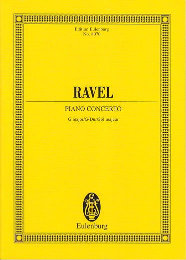 Ravel, Concerto for Piano in G (Eulenburg)