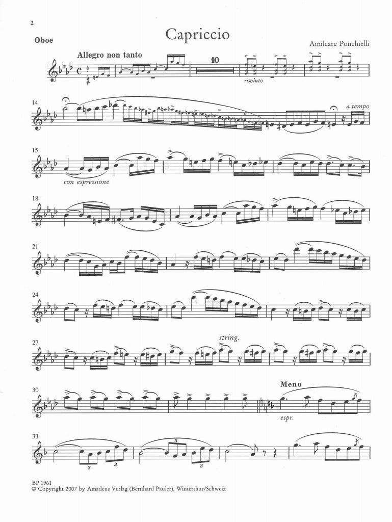 Ponchielli, Capriccio (Meier) (Amadeus Verlag)