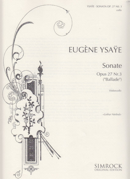 Ysaye, Sonata op. 27/3 'Ballade' (Simrock)
