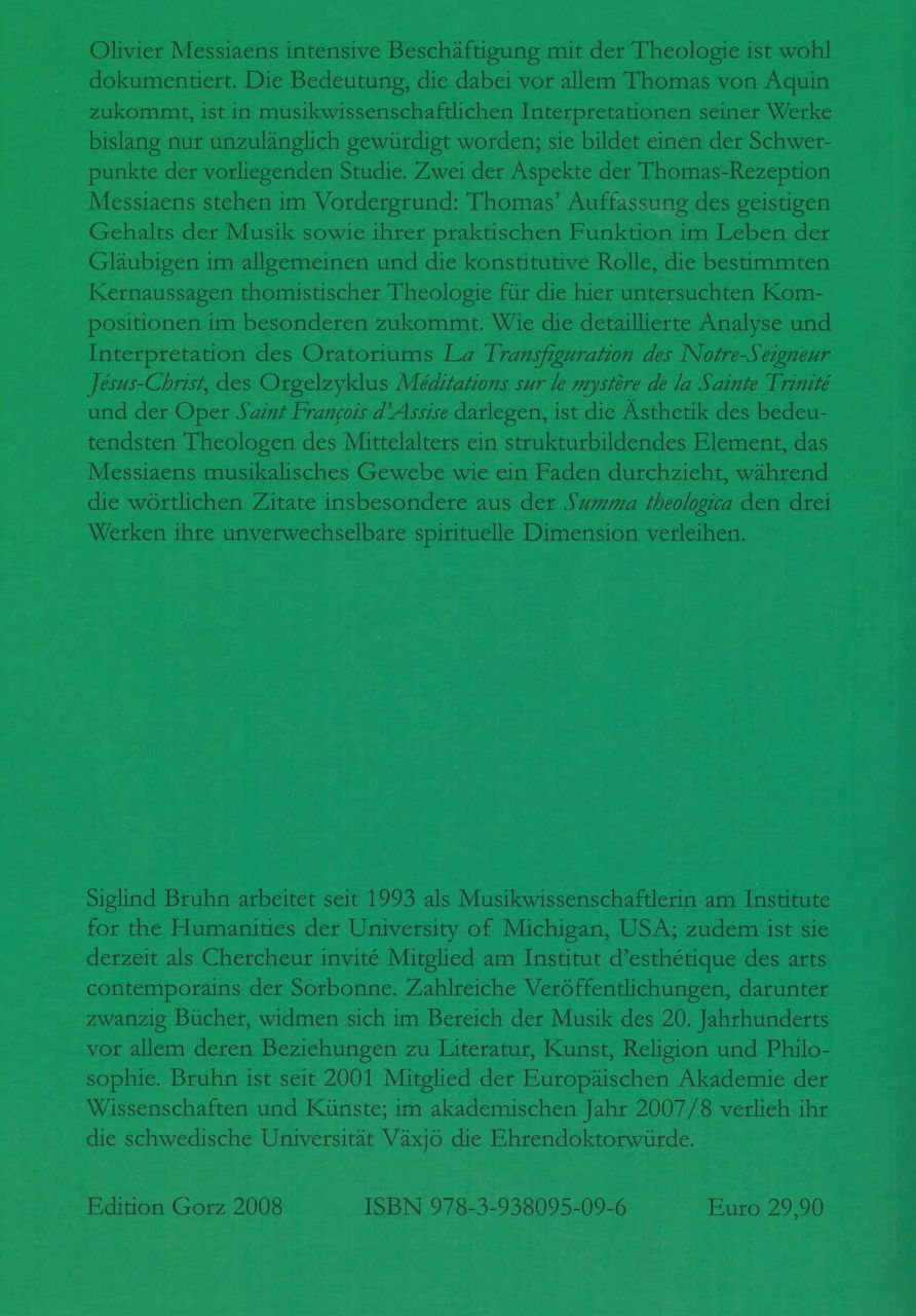 Bruhn, Messiaens 'Summa theologica' (Gorz)
