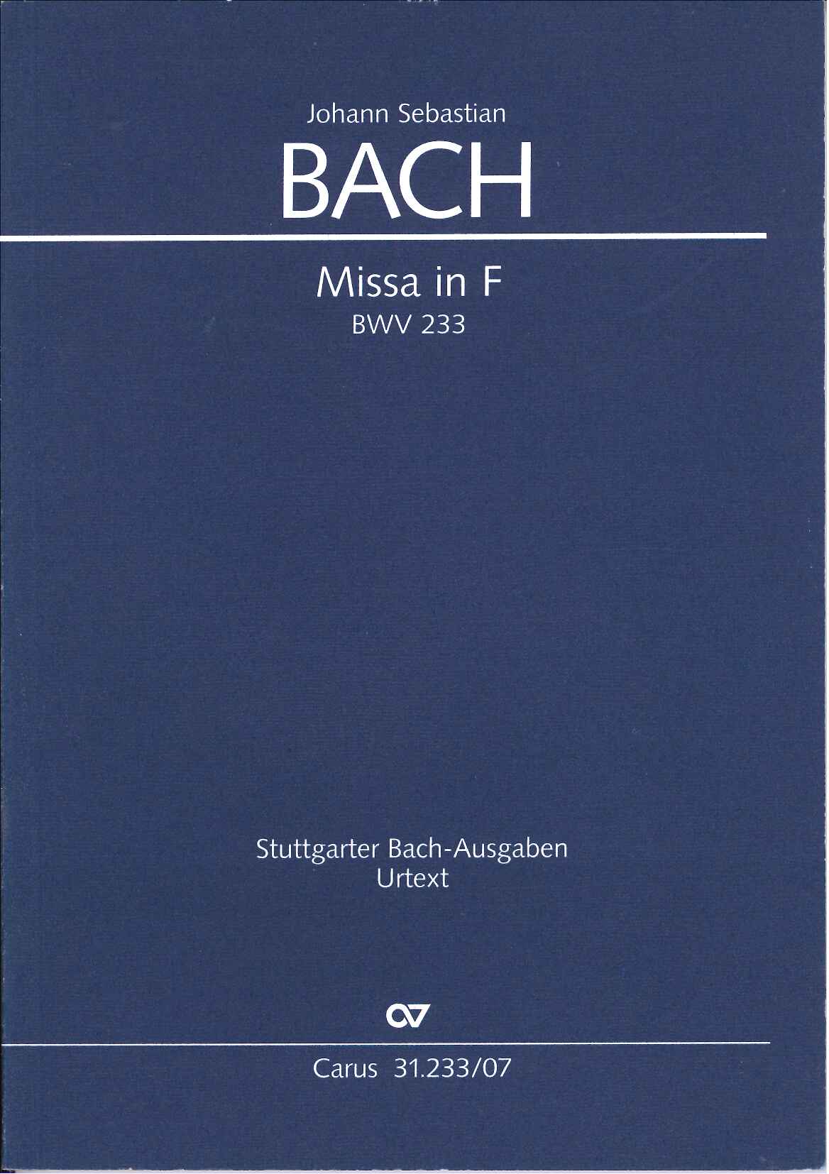 Bach, BWV 233 Missa in F (Carus)