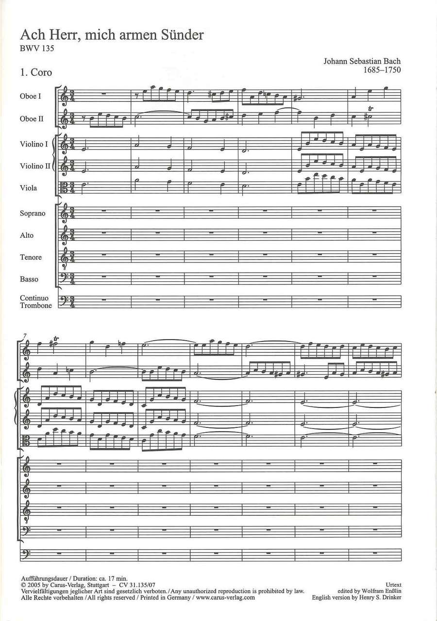 Bach, Cantata No.135 'Ach Herr, mich... (Carus)