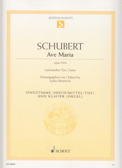 Schubert, Ave Maria [L] (H/M/L,Pf) (Schott)