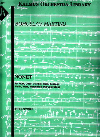 Martinu, Nonetto (Full Score) (E.F.Kalmus)