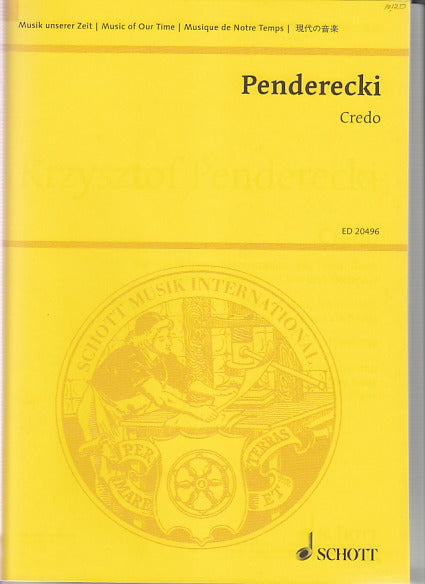 Penderecki, Credo (1997/98) (Schott)