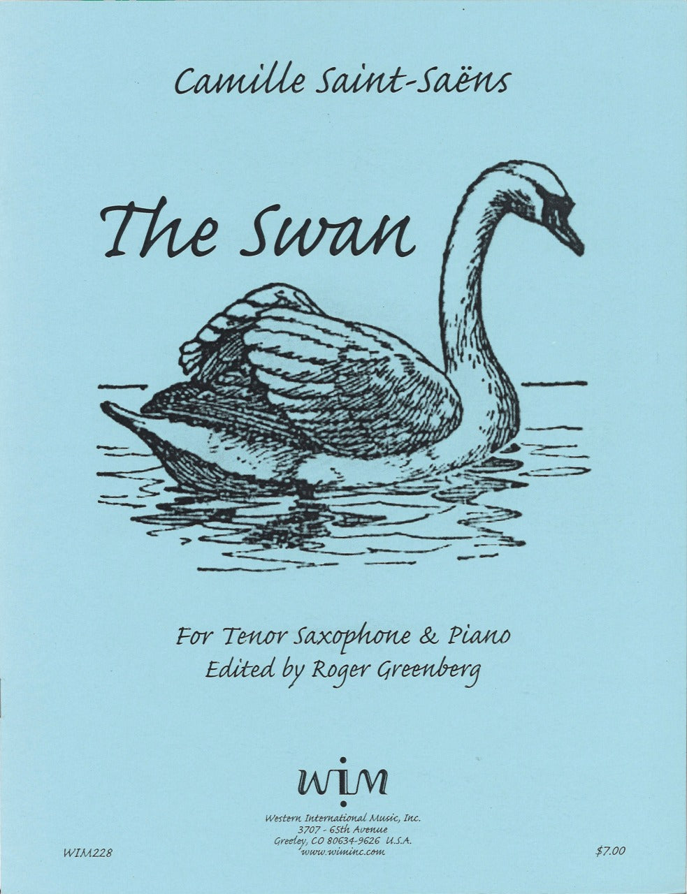 Saint-Saens, Swan (TSax,Pf) (Western International Music)