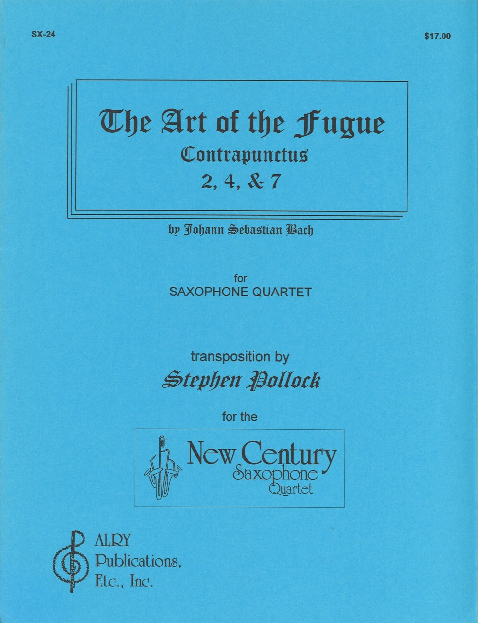 Bach, Art of Fugue 2, 4, 7 (SATBr Sax) (Alry Publications)