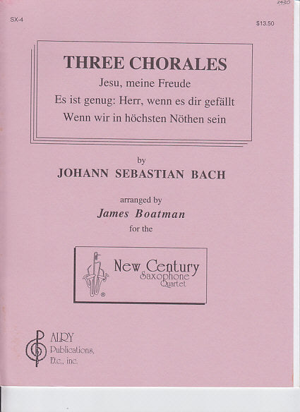 Bach, 3 Chorales (SATBr) (Alry Publications)