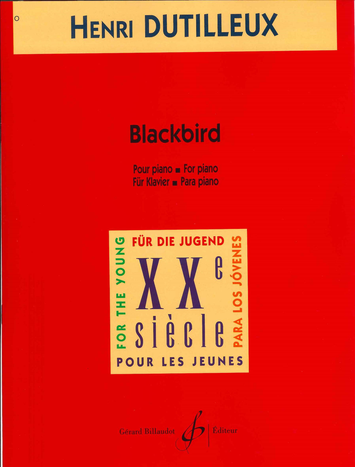 Dutilleux, Blackbird (Billaudot)