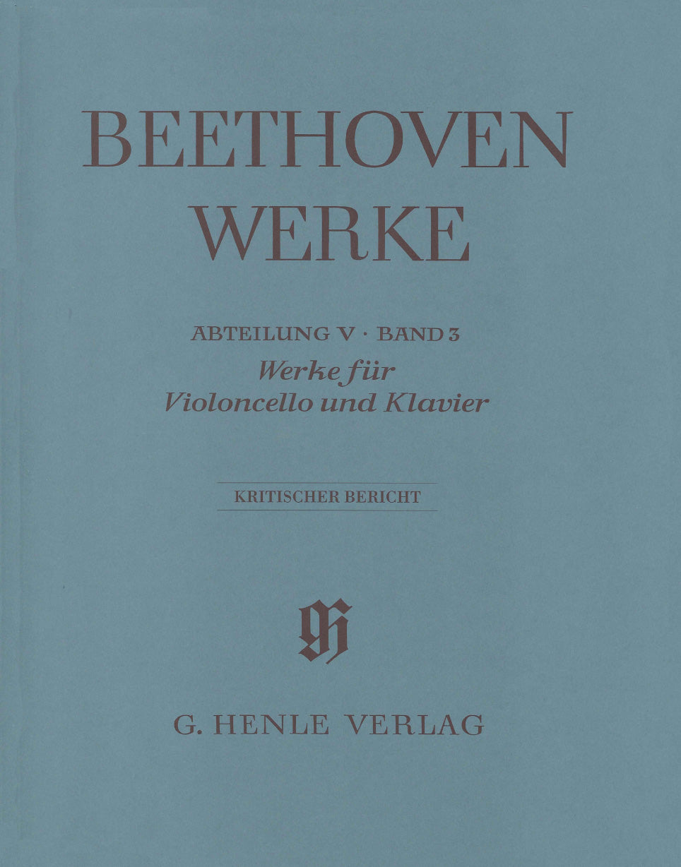 Beethoven Werke 5/3, Kritischer Bericht (Henle)
