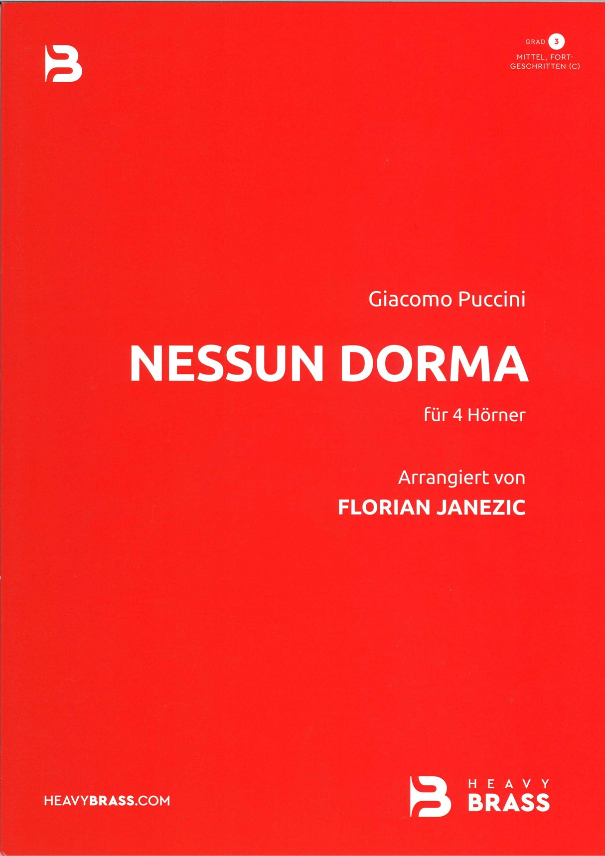 Puccini, Turandot, Nessun dorma (4Hn) (Heavy Brass)