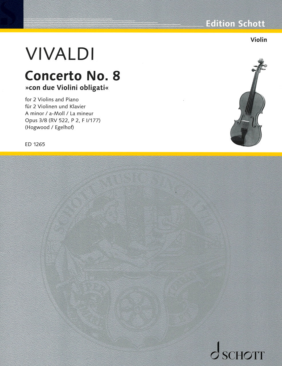 Vivaldi, Concerto op. 3/ 8 (Hogwood) (Schott)
