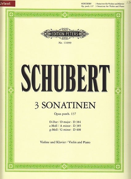 Schubert, Sonatinen op. 137 (Burmeister) (Peters)