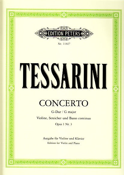 Tessarini, Concerto op. 1/3 in G (Peters)
