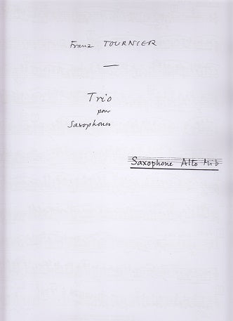 Tournier, Trio pour saxophones (ATBr) (Dorn Publications)