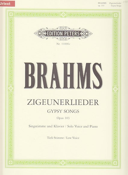 Brahms, 8 Zigeunerlieder op. 103 (L) (Peters)