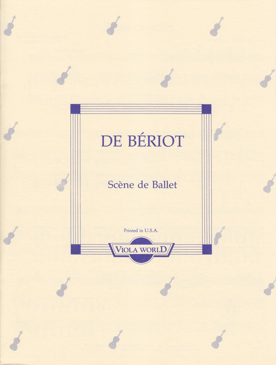 Beriot, Scene de ballet op. 100 (Viola World)
