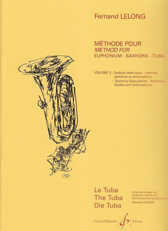 Lelong, Methode pour euphonium, tuba 3 (Billaudot)
