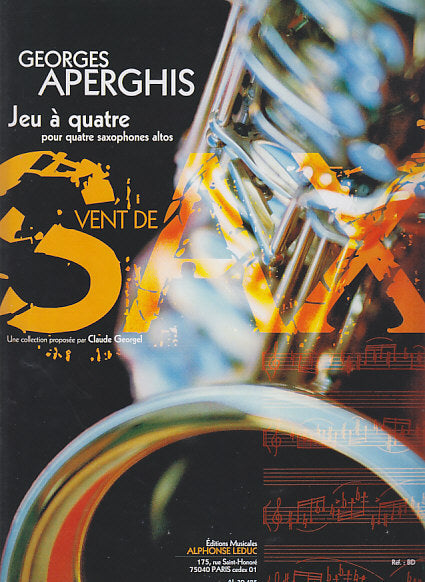Aperghis, Jeu a quatre (AAAA Sax) (Leduc)