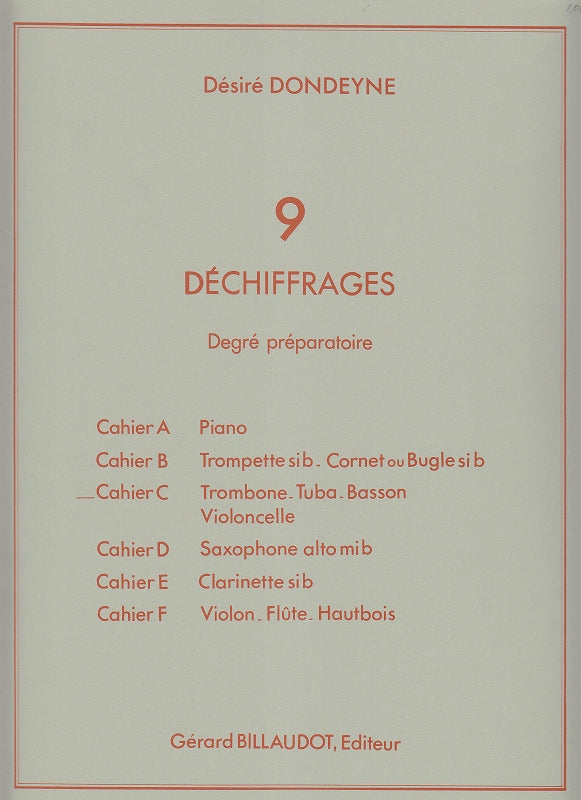 Dondeyne, 9 Dechiffrages, C (Billaudot)