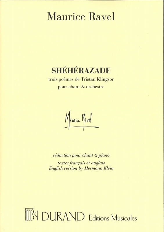 Ravel, Sheherazade, 3 poemes de Klingsor (Durand)