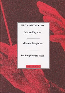 Nyman, Miserere Paraphrase (SSax,Pf) (Chester)