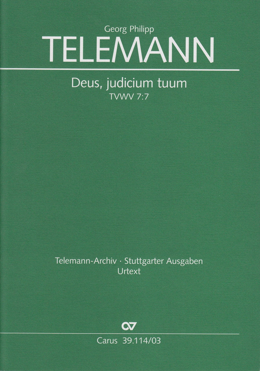 Telemann, Deus, judicium tuum TWV 7/7 (Carus)
