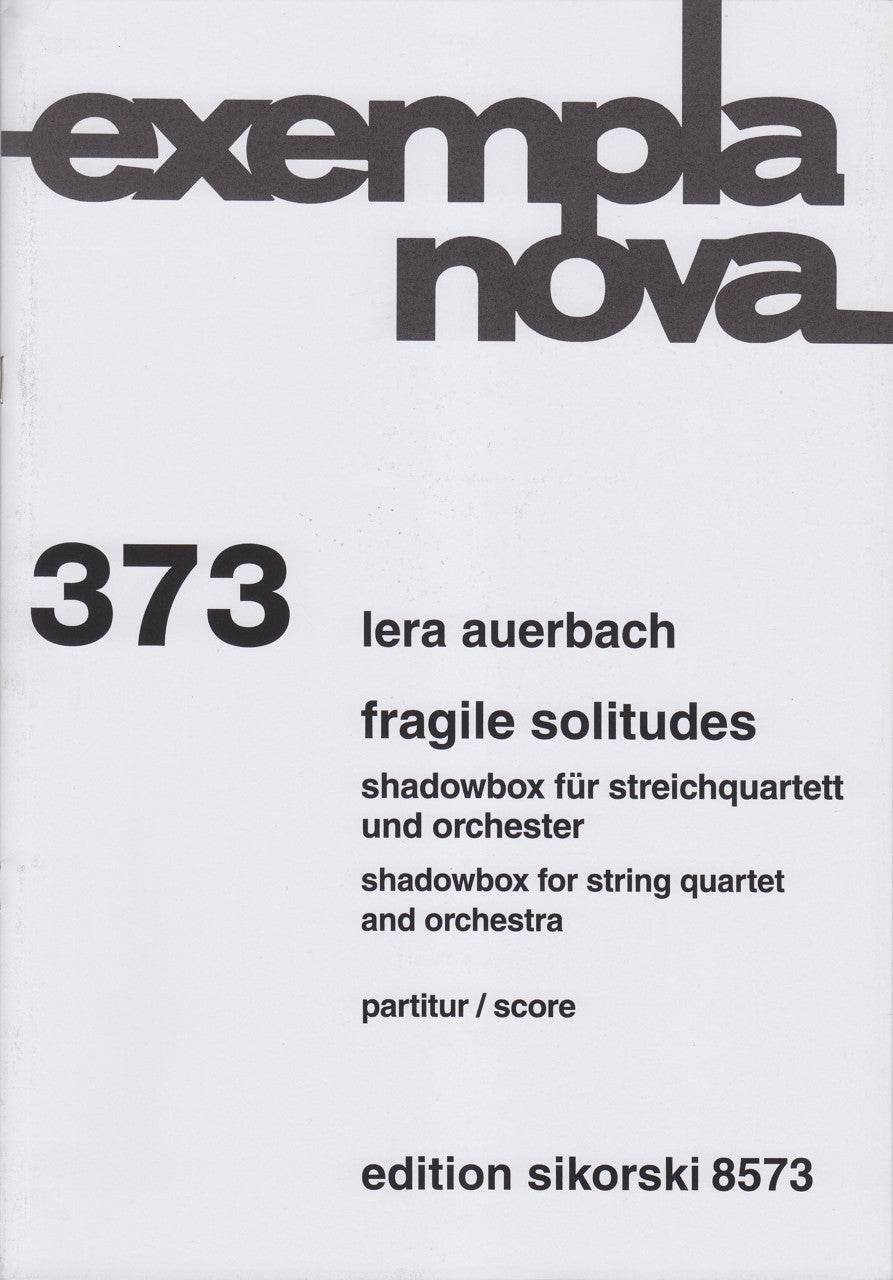 Auerbach, Fragile Solitudes (Sikorski)