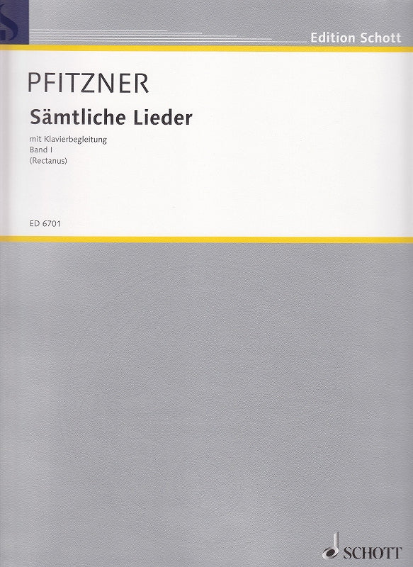 Pfitzner, Samtliche Lieder 1 (pap) (Schott)