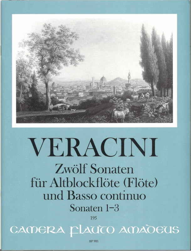 Veracini, 12 Sonaten, 1-3 (ARec,Bc) (Amadeus Verlag)