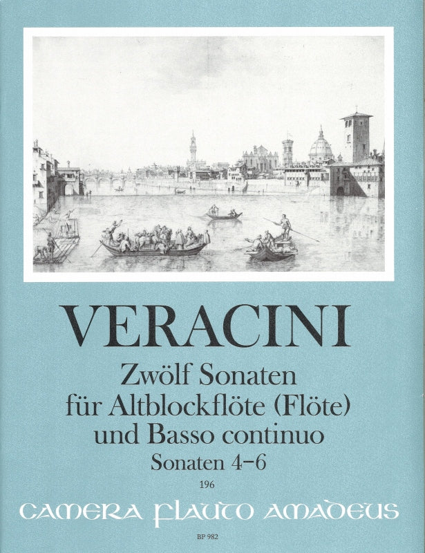 Veracini, 12 Sonaten, 4-6 (ARec,Bc) (Amadeus Verlag)