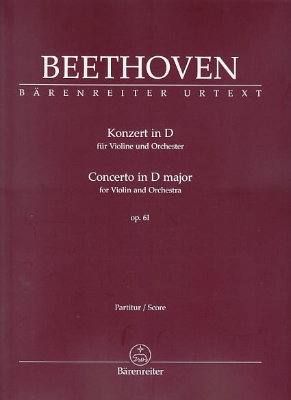 Beethoven, Concerto for Violin Full Scor (Barenreiter)