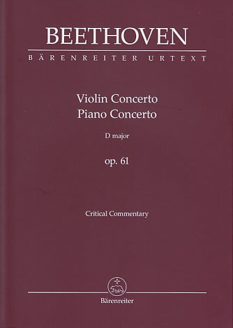 Beethoven, Concerto op. 61: Commentary (Barenreiter)