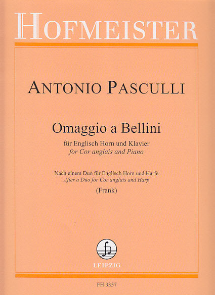 Pasculli, Hommage a Bellini (EHr,Pf) (Hofmeister)