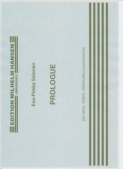 Salonen, Prologue (Ob,Vn,Vc,Perc) (Jasemusikki/W.Hansen)