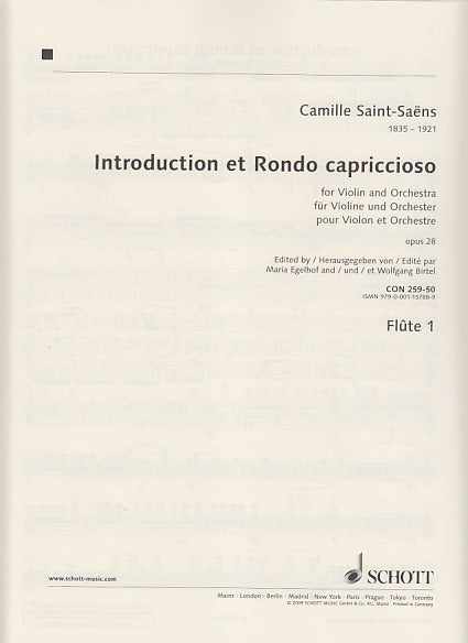 Saint-Saens, Intro & Rondo capricc Parts (Schott)